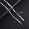 Stainless Steel Long Paperclip Necklace Twisted Neck Chain for Women Ladies Men Silver Metal Choker Jewelry Gift