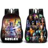 Straight Hair Roblox Double-Sided Schoolbag Roblox Game Merchandise Double-Sided Backpack For Primary And Secondary School Students
