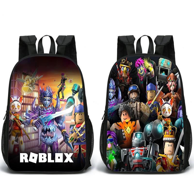 Straight Hair Roblox Double-Sided Schoolbag Roblox Game Merchandise Double-Sided Backpack For Primary And Secondary School Students