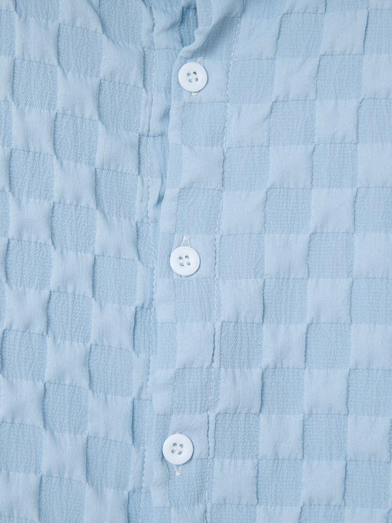 Men's Checkerboard Casual Short Sleeved Shorts Set