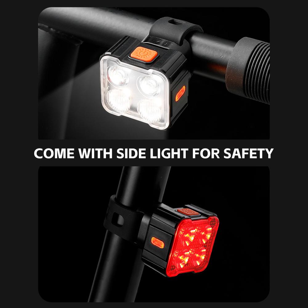 Luce Anteriore per Bici USB Ricaricabile Display Di Alimentazione Luce a Led per