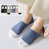 Men's Summer Colorblock Non-Slip Low-Cut Socks - Breathable Ice Silk with Cotton Sole