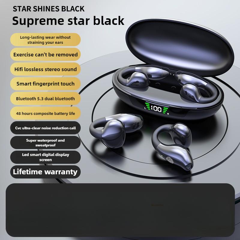 Wireless Bluetooth Headset Standby Life Clip In-ear Running Noise Reduction