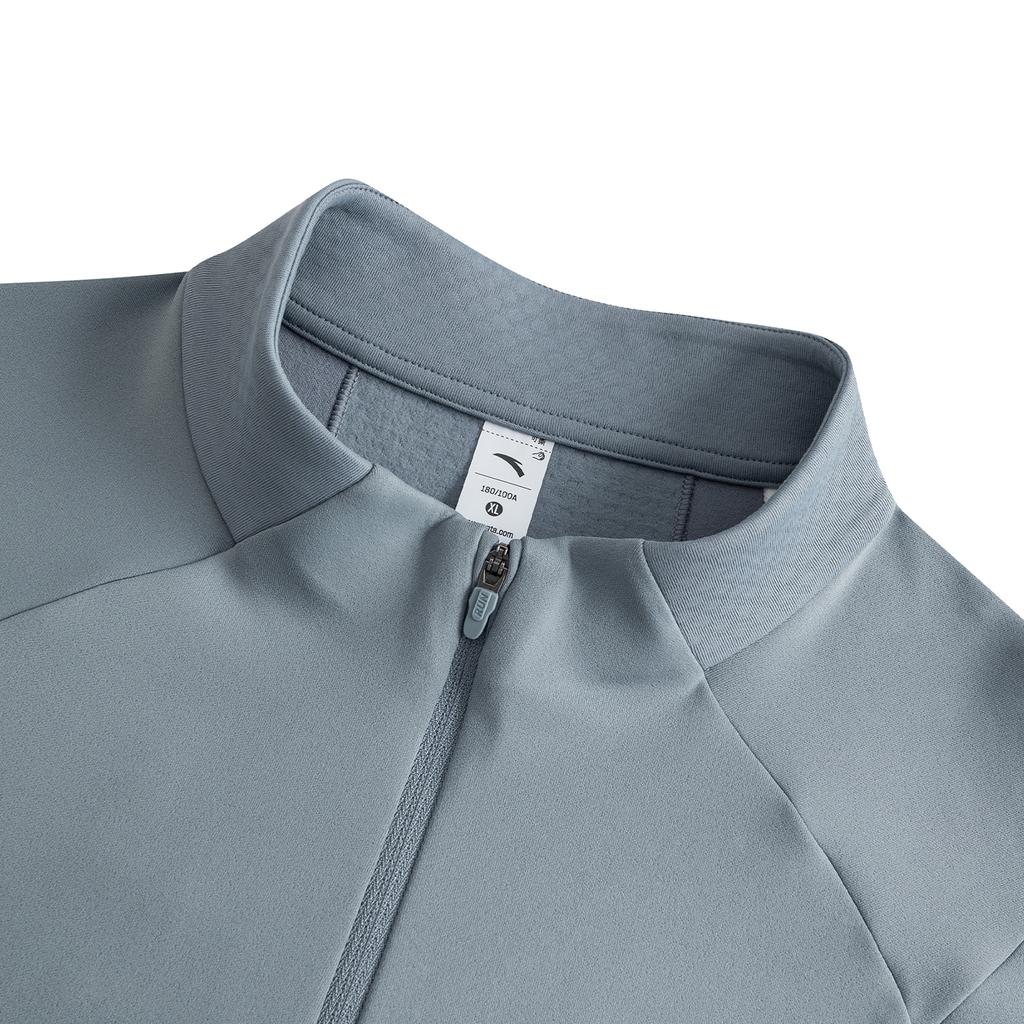 Anta Racing Run Air Muffin Long Sleeve Knit Shirt Spring 2026 T-Shirt Men tops Whale-Shark-Gray 152615403-2