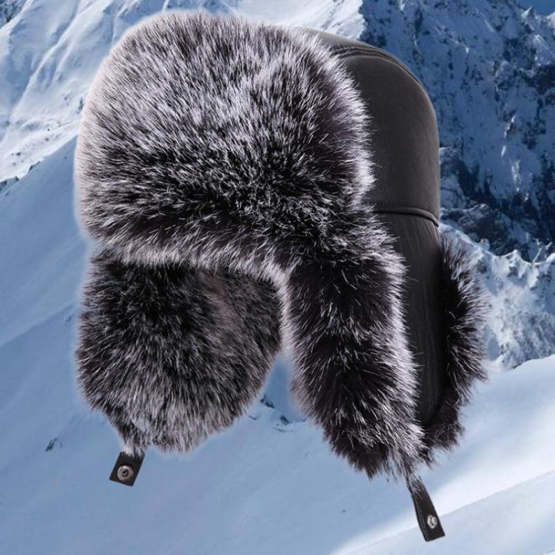 Winter men's fashion cold hat outdoor travel warm hat fleece thickened ear protector cotton hat