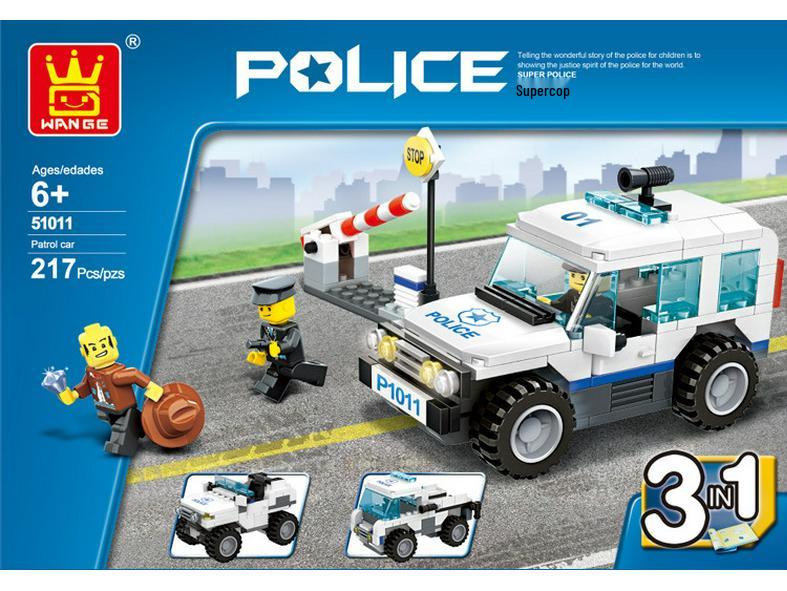 Wange City Police Airplane Building Blocks - Parent-Child Interactive Toy
