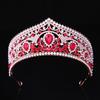 DIEZI Elegante Luxus Königin Prinzessin Rosa Kristall Diadem Für Frauen Mädchen Hochzeitsparty Barock Strass Krone Haar Schmuck