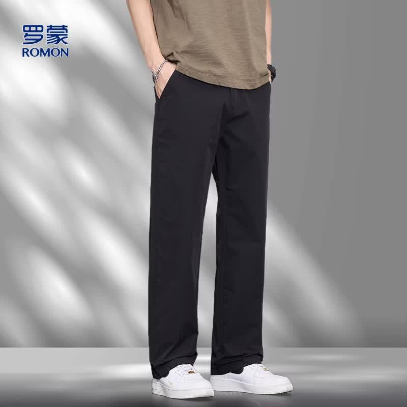 Luomeng Men's Casual Straight-Leg Pants