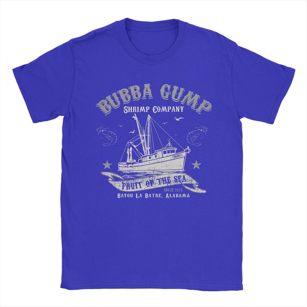 Forrest Gump Bubba Gump Shrimp T Shirt Men 100% Cotton Novelty T-Shirts Alabama Shrimping Tees Short Sleeve Clothing New Arrival