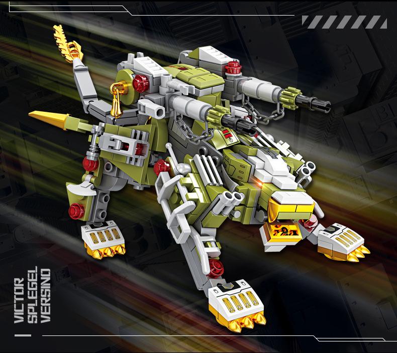 KaiZhi Mech Beast Heavy Cannon Lion Building Blocks - Educational Toy for Boys
