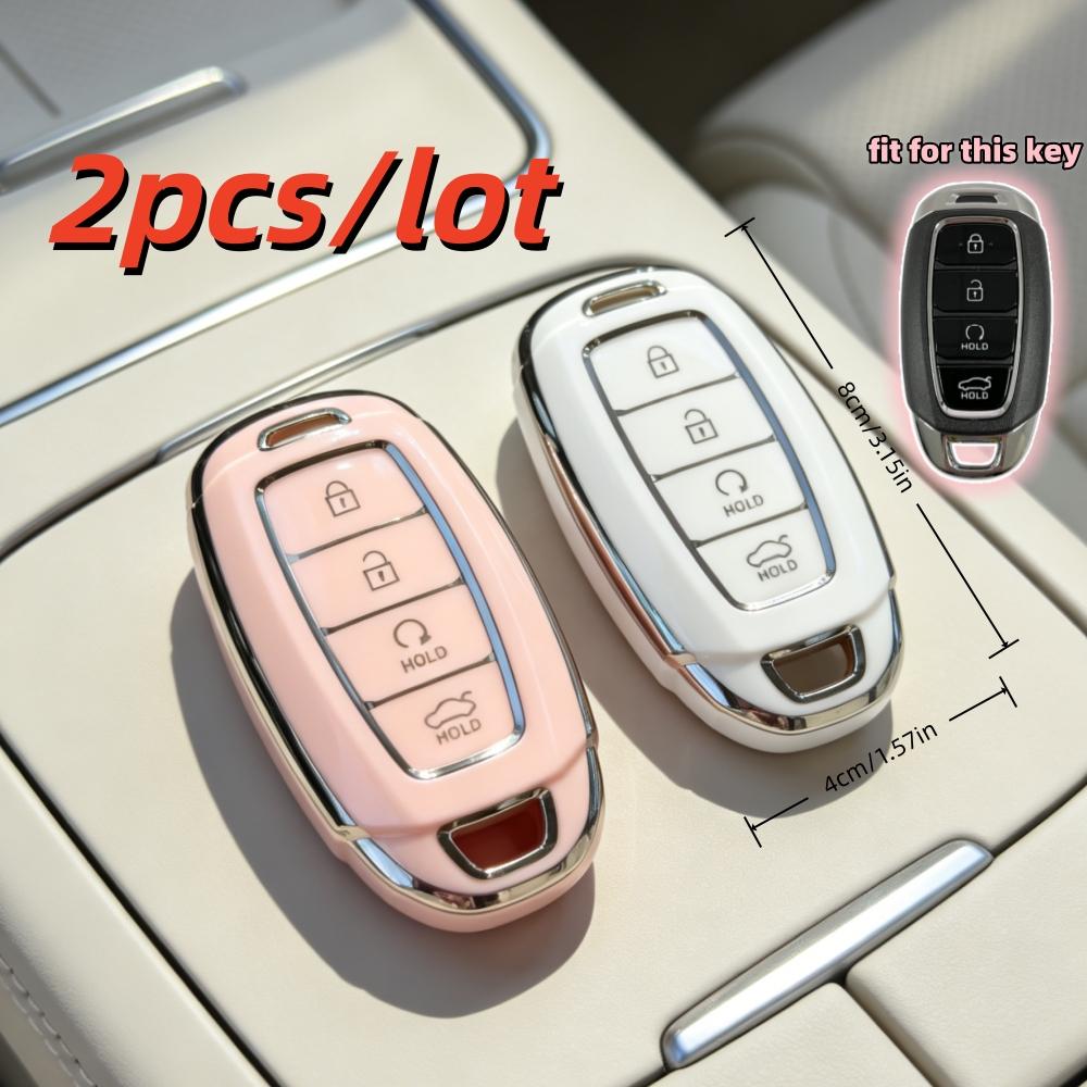 2pcs/lot Car Key Fob Case Cover for Hyundai Kona 2017 I30 Ix35 Solaris Azera ELANTRA GRANDEUR IG