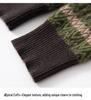 Women's Pure Cashmere Jacquard Stripe Sweater - Loose Fit, Round Neck, Autumn/Winter Style