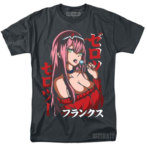 Футболка Зеро Ту Darling in the Franxx Аниме Манга Хентай Ваифу Косплей Футболка XXL