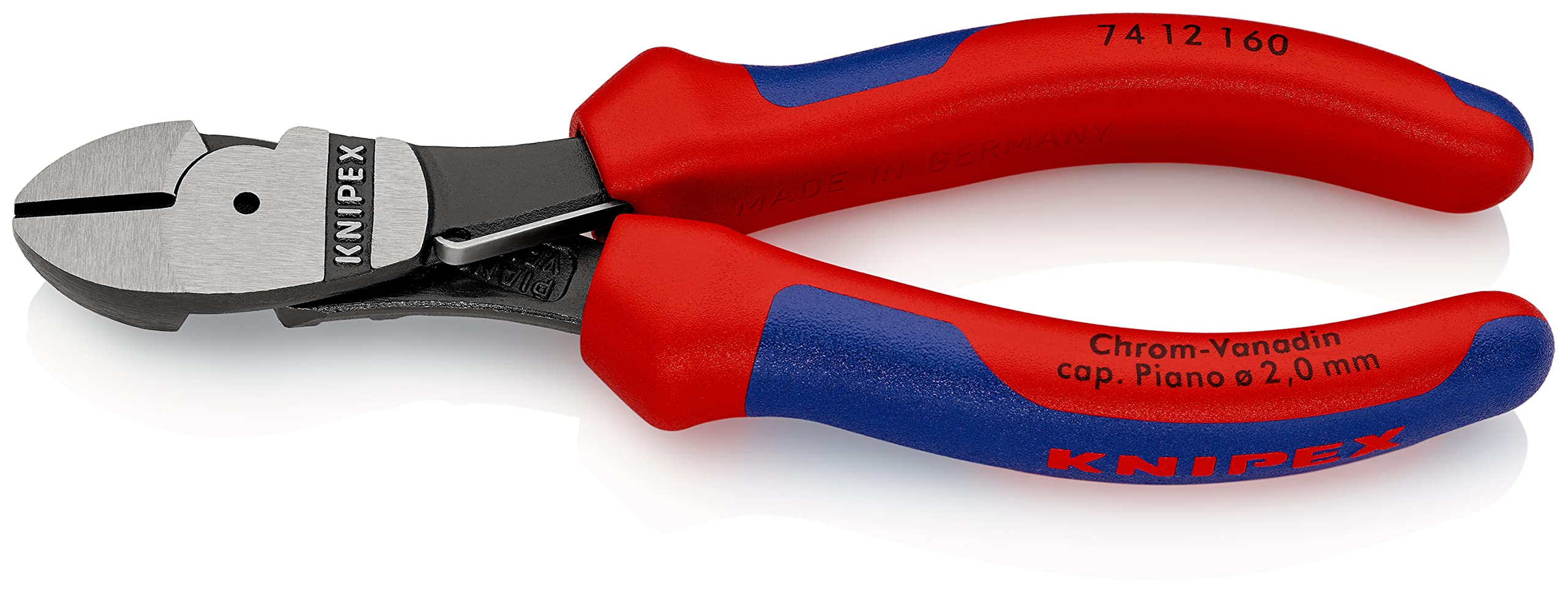

KNIPEX 7412-160 Spring-Loaded Heavy-Duty Diagonal Cutters (SB)