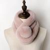 Faux Rabbit Fur Plush Neck Scarf Solid Color Neckerchief Wrap New Neck Warmer  Winter