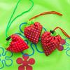 1pc Reusable Grocery Shopping Bag | Leak Proof, Square Shape, Foldable Tote With Cute Strawberry Design And Clutch Accessory