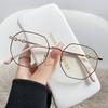 2PCS Anti Radiation Eyeglasses Polygon Frame Sunglasses for Men Women Computer Eyewear