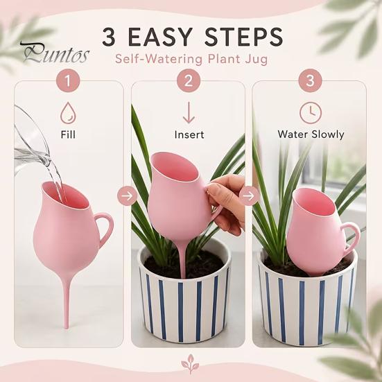 Watering Tool for Dense Foliage Plant Spike, Cute Jug Self Planter Garden Waterer Insert Indoor Outdoor Potted Plants Irrigation Spike