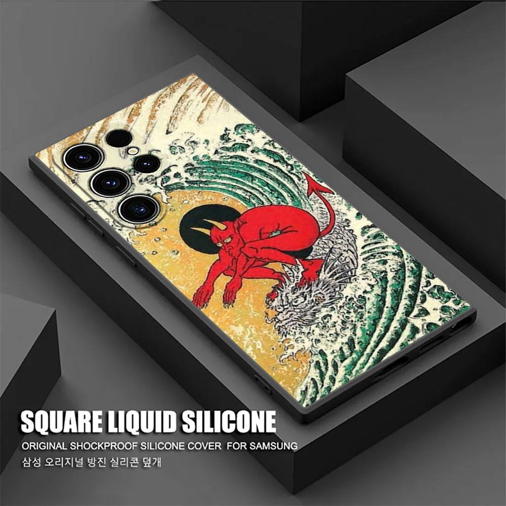 Japanese Culture Wave Dragon Anime S26Ultra Case For Samsung Galaxy S26 S25 S24 S23 S20 S21 FE S22 Ultra Plus Cases Phone Cover