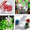 1/20Pcs Fillable Transparent Hanging Balls Plastic Christmas Ornaments Hollow Decorative Hanging Balls Xmas Tree Pendant Supply