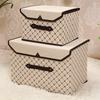 Storage Fabric Box Foldable Dustproof With Lid For Clothes Toys And Wardrobe Organization Large Size