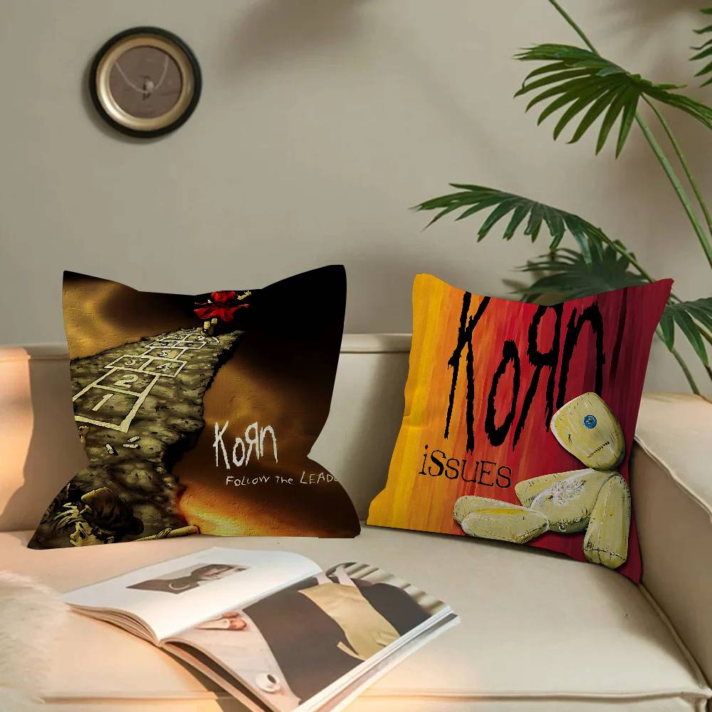 K-Korn Rock Band Personalized Pillow Dust Cover Bedroom Kids Party Decoration Pillowcase Birthday Children Gift