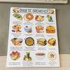 12 Pièces Tableau Alimentaire pour Diabétiques & Planificateur de Repas Liste d'Aliments pour les Courses pour Diabétiques Feuilles de Référence Alimentaire Diététique pour Diabétiques