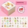 Feile Bird National Style Watercolor Accordion Folded Painting Book - Dunhuang Palace Design, 300g, Includes Line Drawing and Stacking Features.