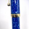 Used Rare SAILOR Magellan 14K Fountain Pen Marble Blue Gold Writing Unconfirmed TJ267-2