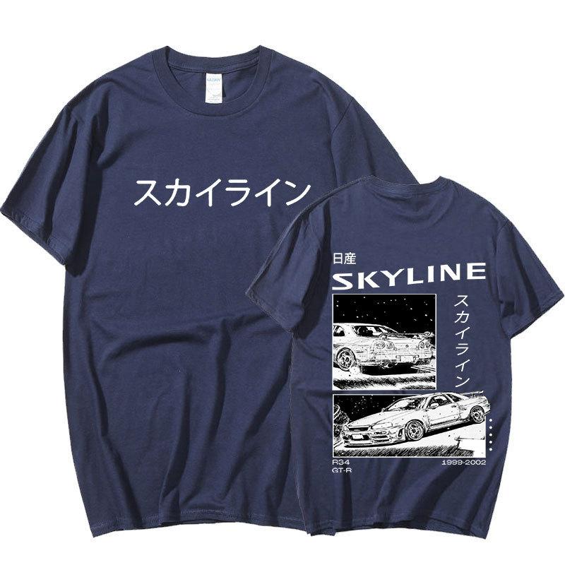 Anime Drift AE86 Initial D Double Sided Women Unisex T-shirt O-Neck Short Sleeve