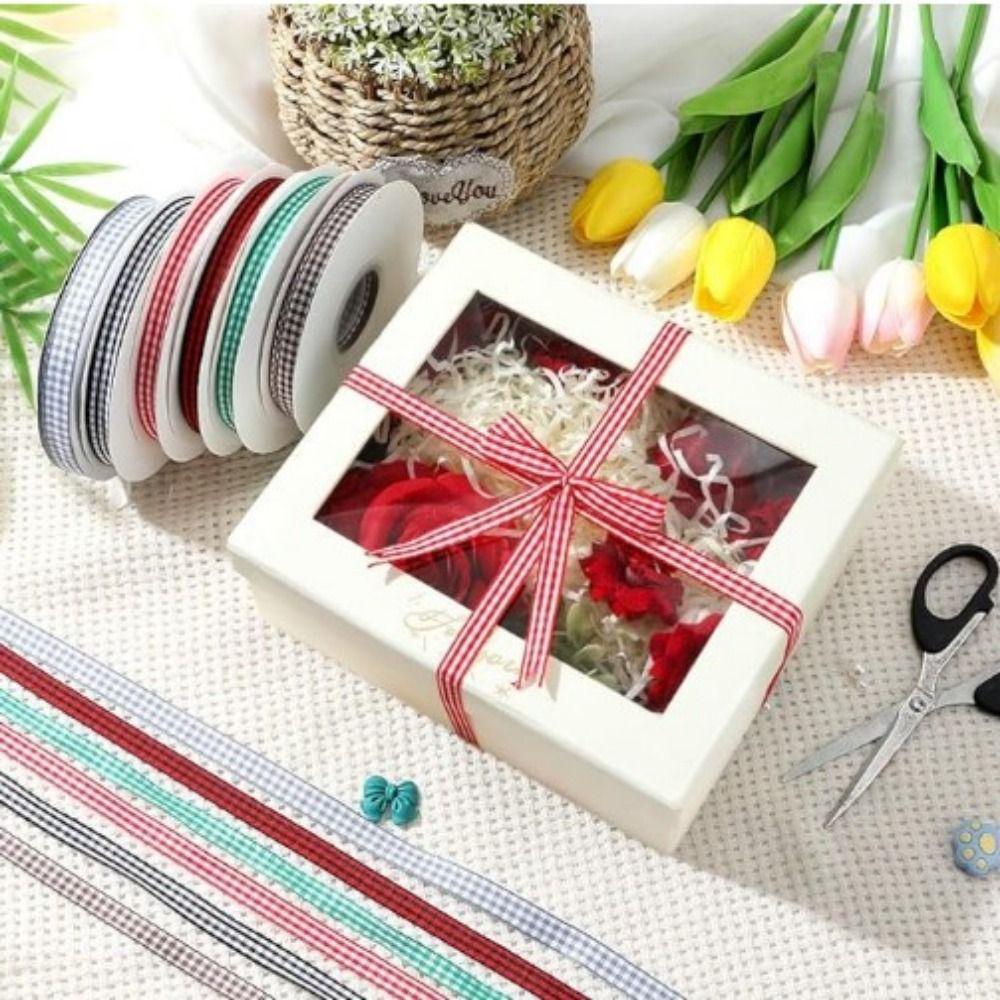 1/2cm Plaid Ribbon DIY Crafts Gift Wrapping Ribbon Variety Pack Gingham Ribbon  Hair Bows