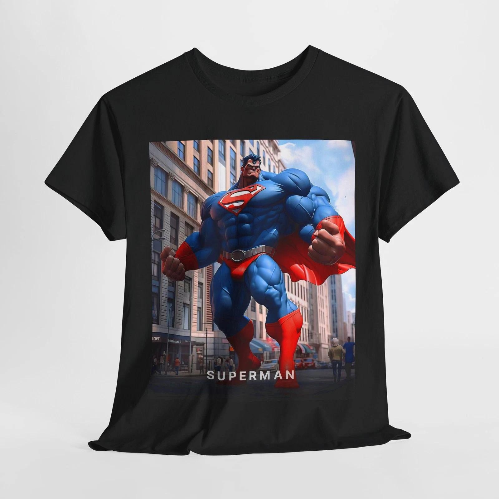 Superman Unisex Heavy Cotton Tee, Superhero Shirt, Comic Book Apparel, [...] M