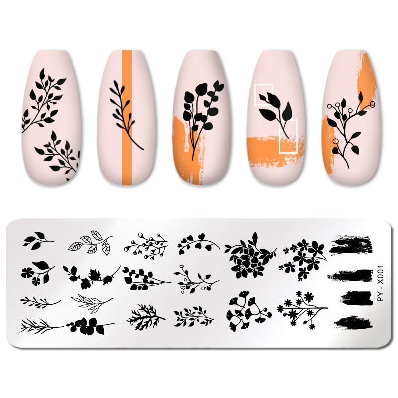 PICT YOU 12*6cm Nail Art Vorlagen Stempelplatte Design Blume Tier Glas Temperatur Spitze Stempelvorlagen Platten Bild