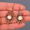 Mother Of Pearl Gemstone Copper Electroformed New Dangling June Earrings Jewelry V-104