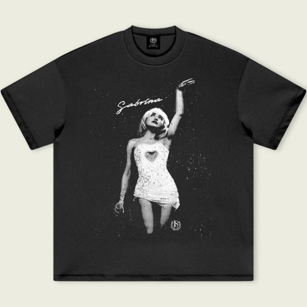 Vintage Sabrina Carpenter Tshirt Short N Sweet Tour Fashion Hip Hop Cotton Oversized T Shirt Men Women Y2k T Shirts Fans Gift