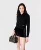 Marine Serre (W) Merino Wool Knit Cropped Cardigan Black Merino Wool Knit Cropped Cardigan Bk99 Black