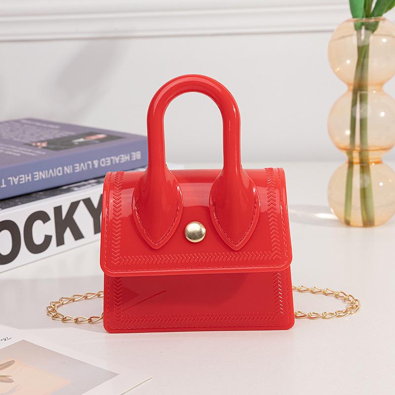 Guangzhou Women's Bag Women's Bag C Jelly Handbag Bag Macaron Change Bag Single Shoulder Oblique Span Bag Mouth Red Envelope