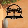 Metall Libelle Wandkunst, Outdoor Garten Dekoration, Haus Schild, Personalisierte Familiennamensschild