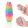 4pcs Mini 3D Printed Hard Spiky Fidget Massage Keychain Pain Stim Toy for Adults Anxiety Relief Stress Sensory Novelty Gifts