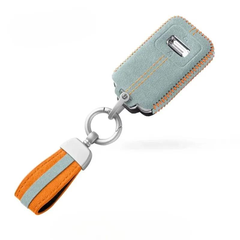 Leather Car Key Case Cover For Zeekr 9X 001 Key Fob Cover Protective Shell Key Buckle Interior Decoration Accessories
