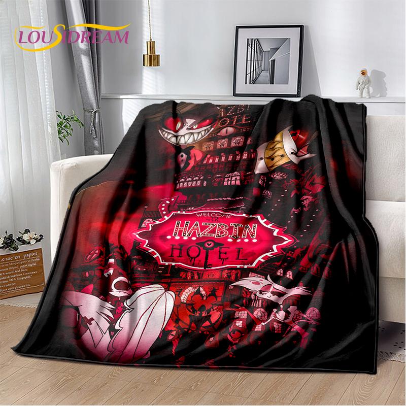 2025 H-Hazbin Hotel Charlie Cartoon Soft Blanket,Soft Throw Blanket for Home Bedroom Bed Sofa Picnic Travel Cover Child Gift