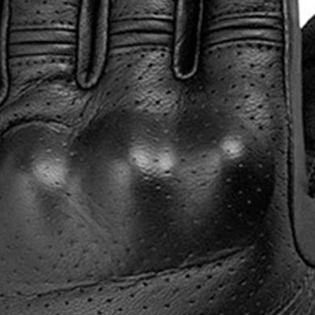 Full Leather Gloves Anti Slip Cold Weather Riding Gloves for Motorcycle Driving Black L