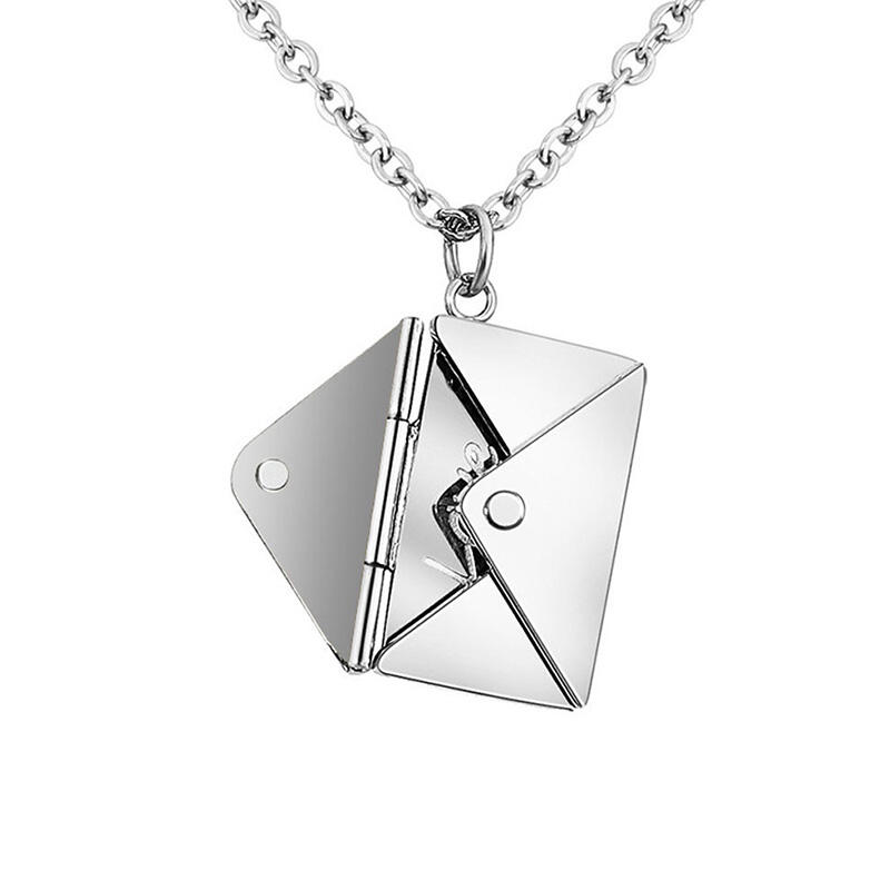Surgical Lettering Engraved Couple Necklace Lover's Gift Letter