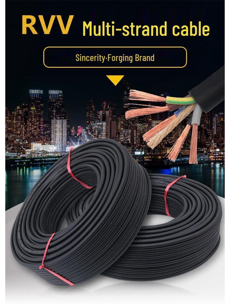 3-Core Pure Copper Wire & Cable: 2.5/4/6/10 sq mm Power Cord Extension for Household Use
