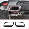 Clear Car Tail Throat Trim For Land Rover Range Rover Sport 2018- Exhaust Tail Pipe Cover Trim Single Frame Parts Gloss Blac