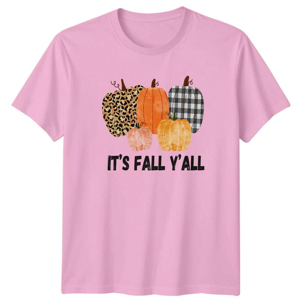 Its Fall Yall Unisexs TShirt Farmhouse Pumpkins Autumn Harvest