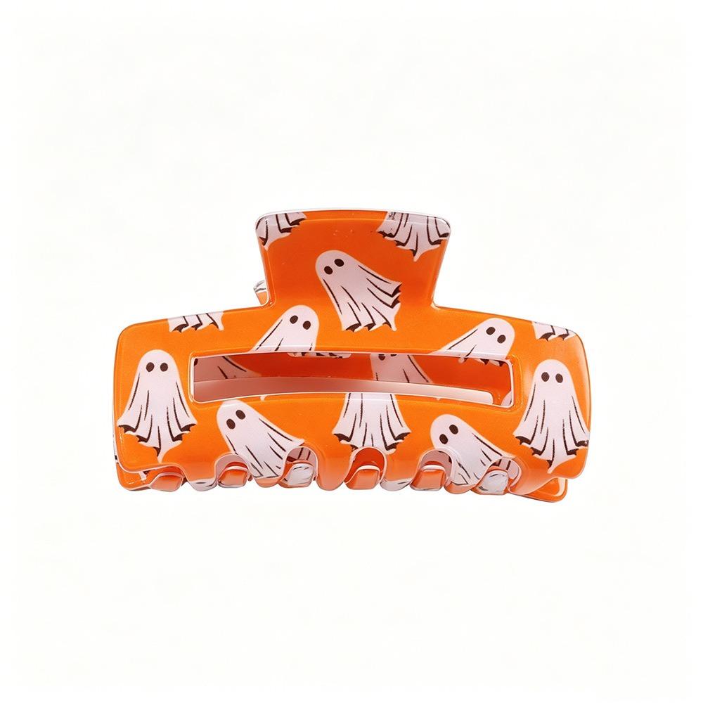 Spider Pumpki Hair Clip PVC Acrylic Ghost Hairpin Large Shark Clip Festive Gathering