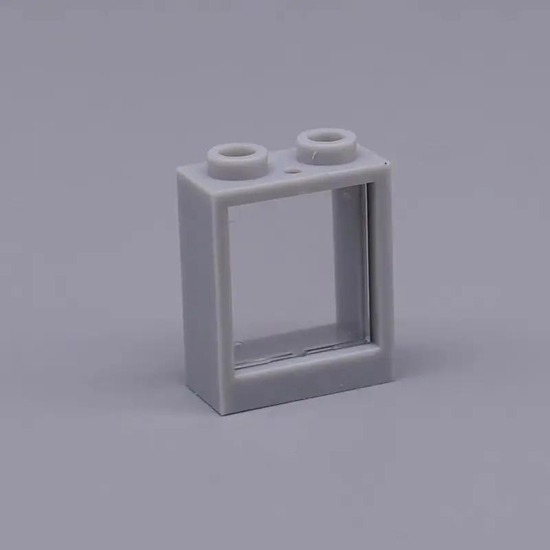 Non-Toxic 5 Sets Small Building Block Stained Glass Windows 1X2X2 Building Block Accessories Compatible With Lego Part 60592+60601