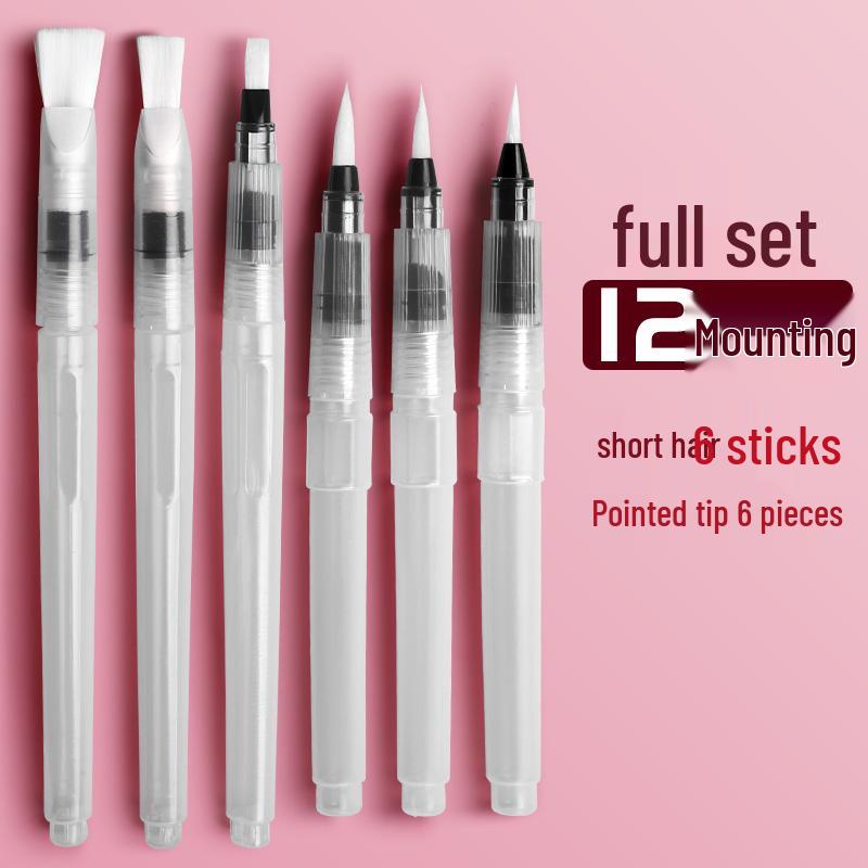 Large Capacity Water-Filling Soft Tip Calligraphy Brush & Watercolor Paint Set