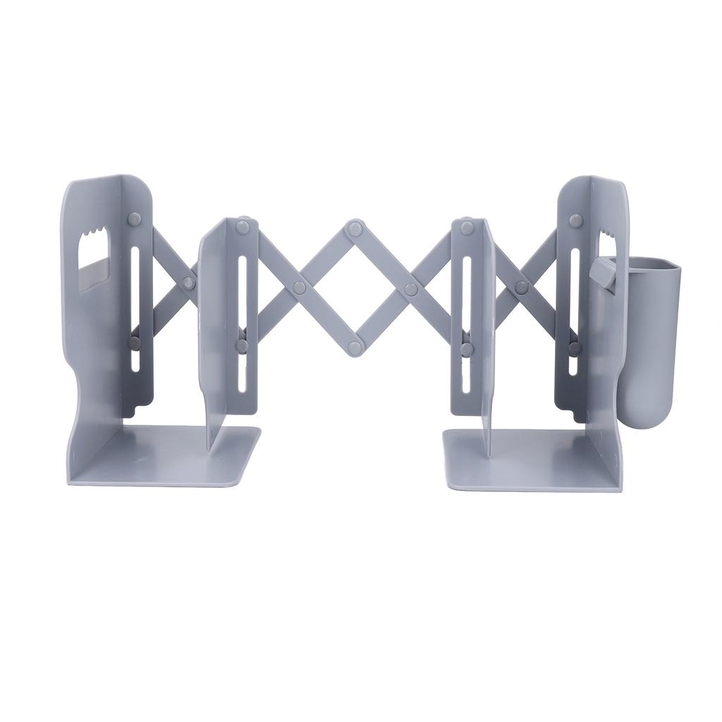 Extendable Bookend Non Skid PP Heavy Duty Decorative Adjustable Book Shelf Holder for Desk with